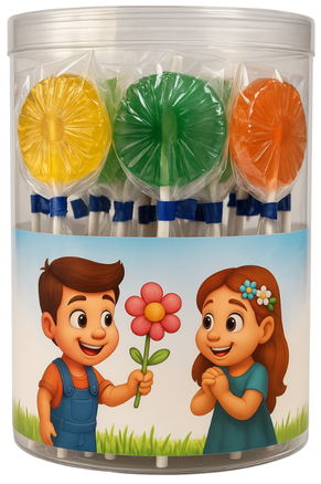 KVIETOK 25g ovocné lízatko (Balenie:42ks 1ks od 0,25eur)