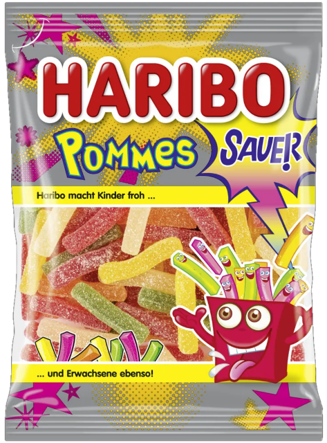 HARIBO POMMES SAUER 175g želé cukríky (exp.06/2025) HARIBO POMMES SAUER 175g želé cukríky (exp.06/2025)