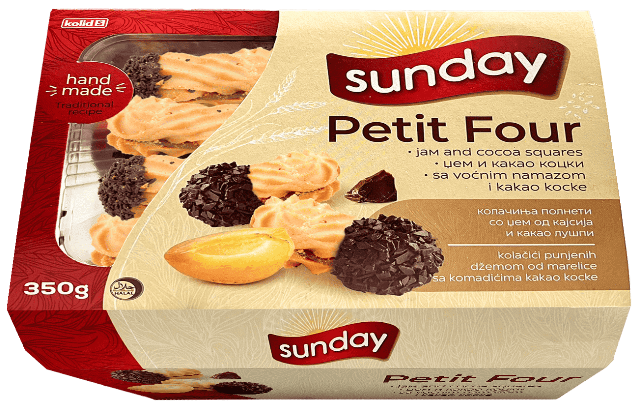PETIT FOUR 350g marhuľovo čokoládové koláče