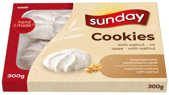 SUNDAY COOKIES 300g orechové pusinky