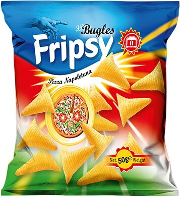 FRIPSY PIZZA 50g slané kornútky FRIPSY PIZZA 50g slané kornútky