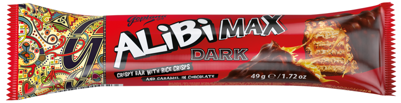 ALIBI MAX DARK 49g čokoládová tyčinka ALIBI MAX DARK 49g čokoládová tyčinka