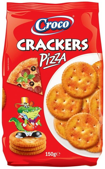 CROCO CRACKERS 150g pizzové krekry CROCO CRACKERS 150g pizzové krekry