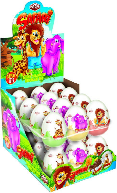 SAFARI EGGS 15g vajíčko s prekvapením (Balenie:24ks 1ks od 0,35eur) 