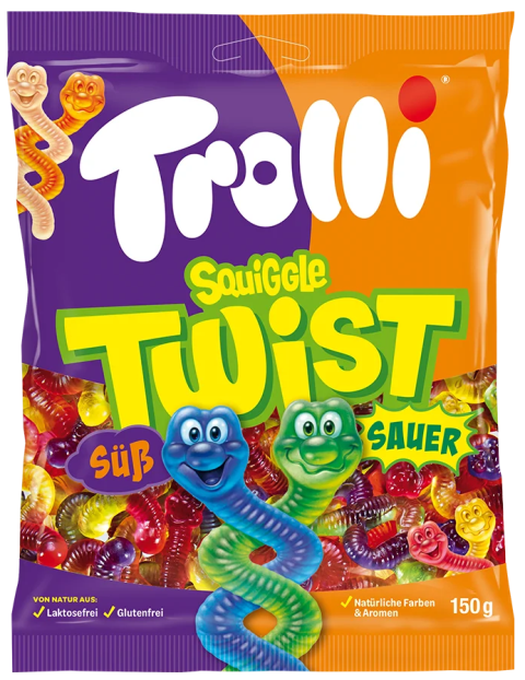 TROLLI TWIST 150g želé cukríky  TROLLI TWIST 150g želé cukríky