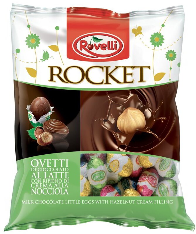 ROVELLI ROCKET 100g vajíčka s lieskovoorieškovým krémom
