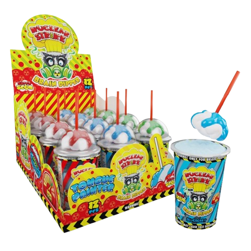NUCLEAR STRIKE BRAIN DIPPER 60g lízatko s práškom (Balenie:12ks 1ks od 0,75eur)