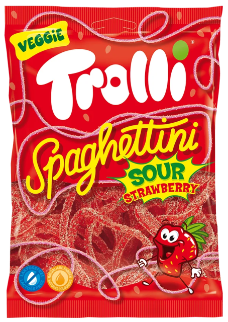 TROLLI SPAGHETTINI 100g jahodové želé