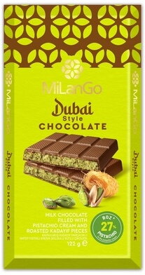 MILANGO 122g dubajská čokoláda MILANGO 122g dubajská čokoláda