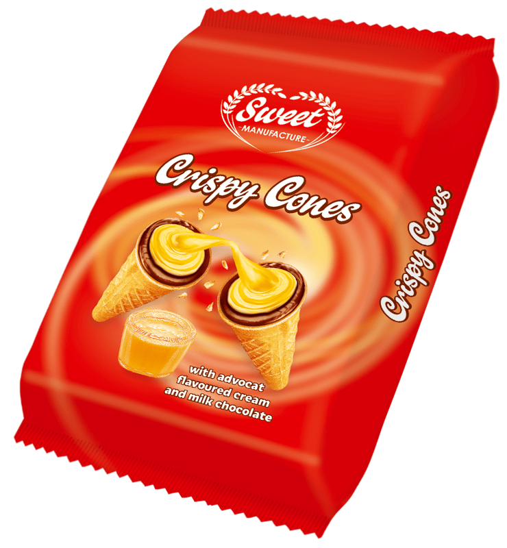 CRISPY CONES AVOCADO 130g avokádové kornútky CRISPY CONES AVOCADO 130g avokádové kornútky