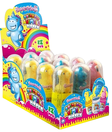 CANDY GANGS RAINBOWS ANIMALS 40g lízatko s práškom (Balenie:12ks 1ks od 0,90eur) CANDY GANGS RAINBOWS ANIMALS 40g lízatko s práškom (Balenie:12ks 1ks od 0,90eur)