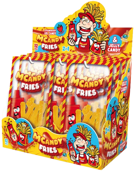 MCANDY FRIES 70g želé s gelom (Balenie:12ks 1ks od 1,15eur)