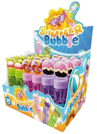 SUMMER BUBBLE 5g bublifuk s cukríkmi (Balenie:24ks 1ks od 0,50eur)