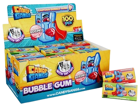 CANDY GANGS BUBBLE GUM 5g ovocné žuvačky (Balenie:100ks 1ks od 0,04eur) CANDY GANGS BUBBLE GUM 5g ovocné žuvačky (Balenie:100ks 1ks od 0,04eur)