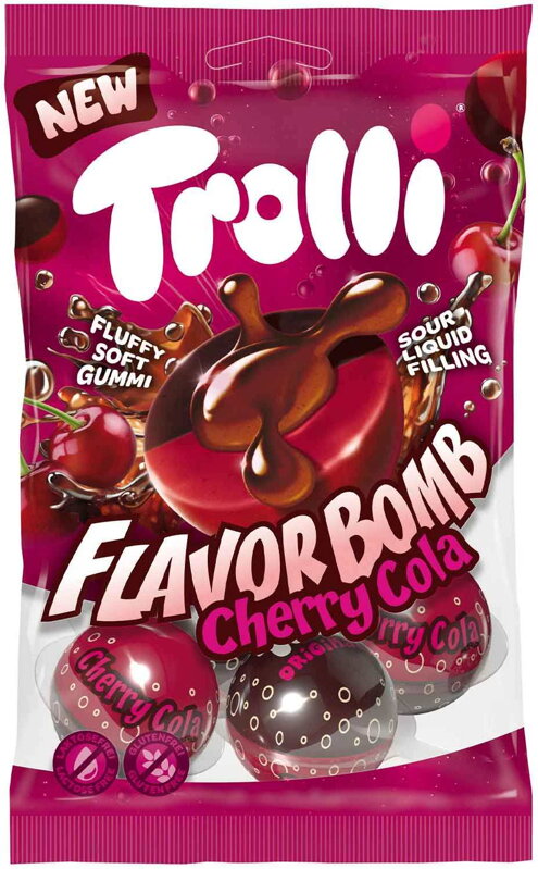 TROLLI BOMB 75g cola/višňa želé TROLLI BOMB 75g cola/višňa želé
