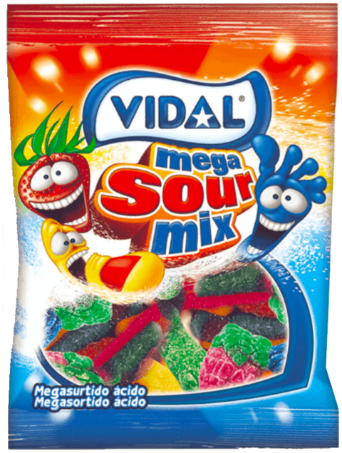 VIDAL SOUR MIX 90g želé cukríky 