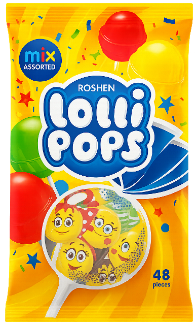 LOLLIPOPPS COCTAIL 19g ovocné lízatká (Balenie:48ks 1ks od 0.09eur)