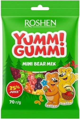 YUMMI! GUMMI BEAR 70g želé cukríky YUMMI! GUMMI BEAR 70g želé cukríky