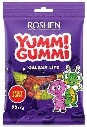 YUMMI! GUMMI GALAXI 70g želé cukríky