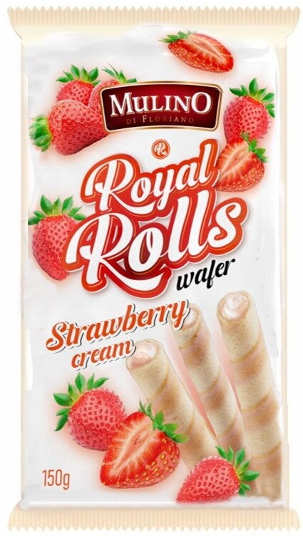 MULINO ROYAL ROLLS 150g jahodové trubičky