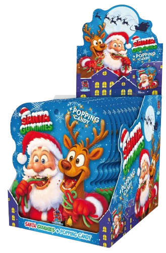 SANTA GUMMIES+POPPING CANDY 25g cukrovinka (Balenie:16ks 1ks od 0,49eur)