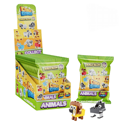 CANDY GANGS BUILD ANIMALS 1g cukrovinka s hračkou (Balenie:18ks 1ks od 0,29eur)