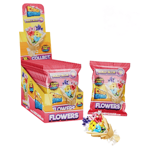 CANDY GANGS BUILD FLOWEERS 1g cukrovinka s hračkou (Balenie:18ks 1ks od 0,29eur)