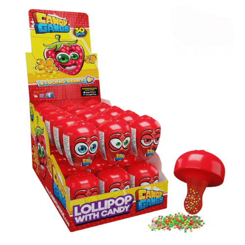 CANDY GANGS SWEET KISS 15g lízatko s hračkou (Balenie:24ks 1ks od 0,39eur)
