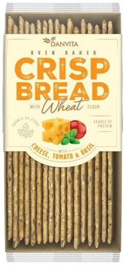 DANVITA CRISP BREAD 130g syr/rajčina/bazalka DANVITA CRISP BREAD 130g syr/rajčina/bazalka