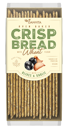 DANVITA CRISP BREAD 130g olivy/cesnak DANVITA CRISP BREAD 130g olivy/cesnak