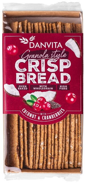 DANVITA CRISP BREAD 130g kokos/brusnice DANVITA CRISP BREAD 130g kokos/brusnice