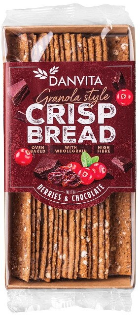 DANVITA CRISP BREAD 130g ovocie/čokoláda DANVITA CRISP BREAD 130g ovocie/čokoláda