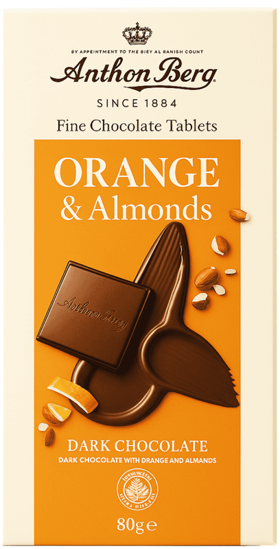 ANTHON BERG 80g pomaranč/mandle ANTHON BERG 80g pomaranč/mandle