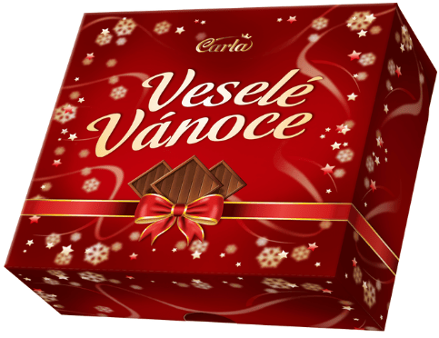 VESELÉ VIANOCE BOX 1kg mliečne čokoládky (Balenie:200ks 1ks od 0,125eur)