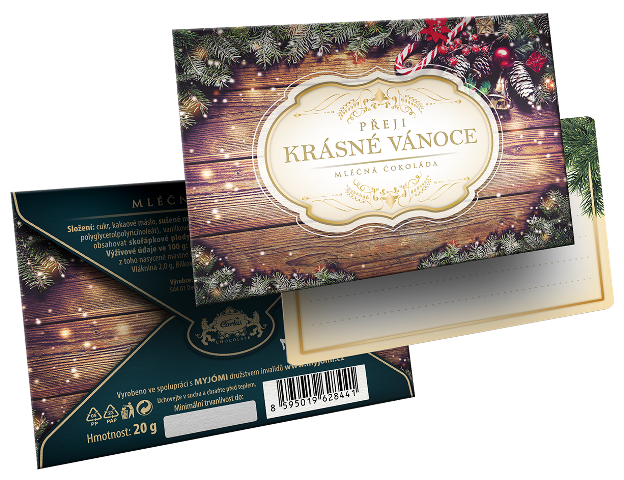 KRÁSNÉ VIANOCE 20g mliečna čokoláda(obálka)