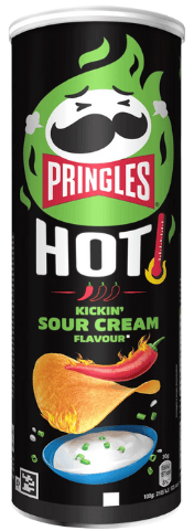 PRINGLES HOT KICKIN SOUR CREAM 165g smotana/chilli PRINGLES HOT KICKIN SOUR CREAM 165g smotana/chilli