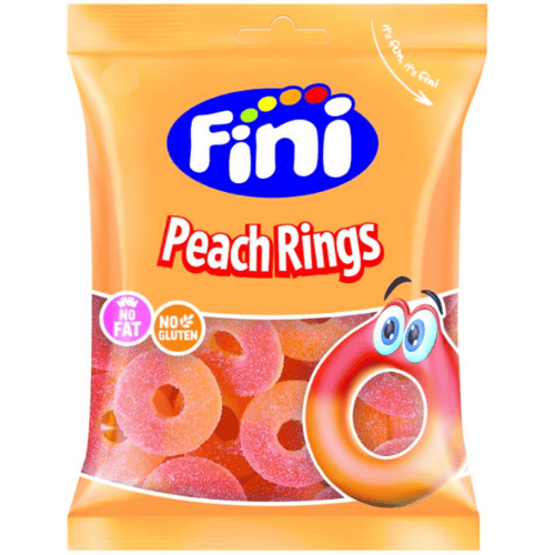 PEACH RINGS 75g želé cukríky