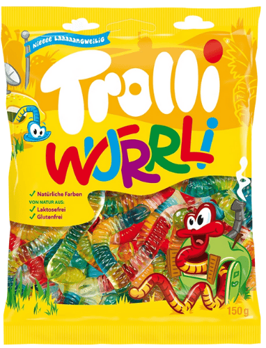 TROLLI WURRLI 150g želé cukríky TROLLI WURRLI 150g želé cukríky