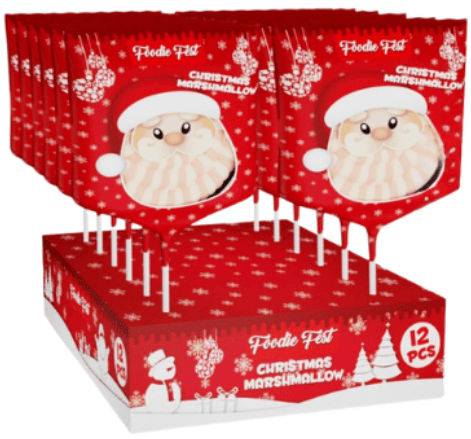 CHRISTMAS LOLLIPOPS 55g marshmallow lízatko (Balenie:12ks 1ks od 1eur)