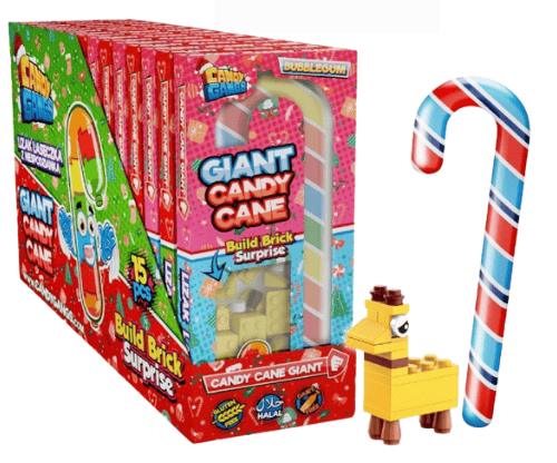 CHRISTMAS GIANT CANE 12g lízatko s hračkou (Balenie:15ks 1ks od 1,20eur) CHRISTMAS GIANT CANE 12g lízatko s hračkou (Balenie:15ks 1ks od 1,20eur)
