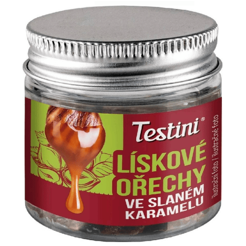 TESTINI DÓZA 90g lieskové orechy v karemeli