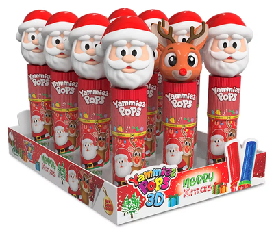 CHRISTMAS POP 3D 15g lízatko s hračkou (Balenie:12ks 1ks od 1,15eur)