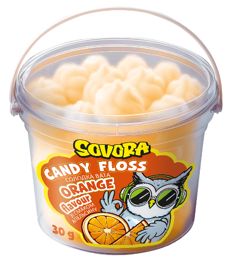 CUKROVÁ VATA 30g pomaranč