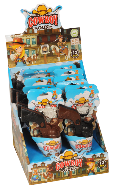 COWBOY GUN 10g hračka+cukríky (Balenie 12ks 1ks=1eur)(exp.03/2026)