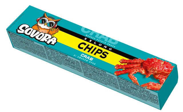 LONG CHIPS CRAB 50g krabie (box)