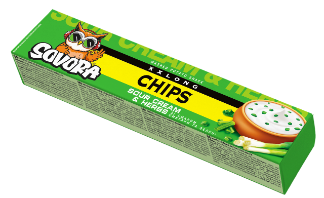 LONG CHIPS SOUR CREAM 50g smotanovo-cibuľové (box)
