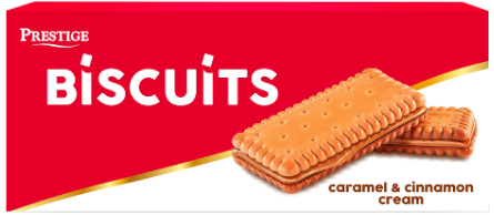 PRESTIGE BISCUITS 125g karamelovo-škoricové sušienky 
