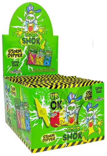 SOUR SHOCK STORM DIPPER 20g kyslá cukrovinka (Balenie:32ks 1ks od 0,19eur)
