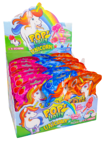 UNICORN LOLLY 16g lízatko s práškom (Balenie:36ks 1ks od 0,35eur)