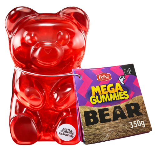MEGA GUMMIES MACKO 3D 350g ovocné želé 